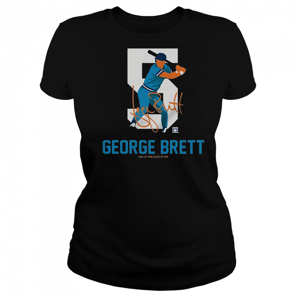 Teambrown George Brett Baseball Hall Of Fame Member Signature T-Shirt Women's T-shirt