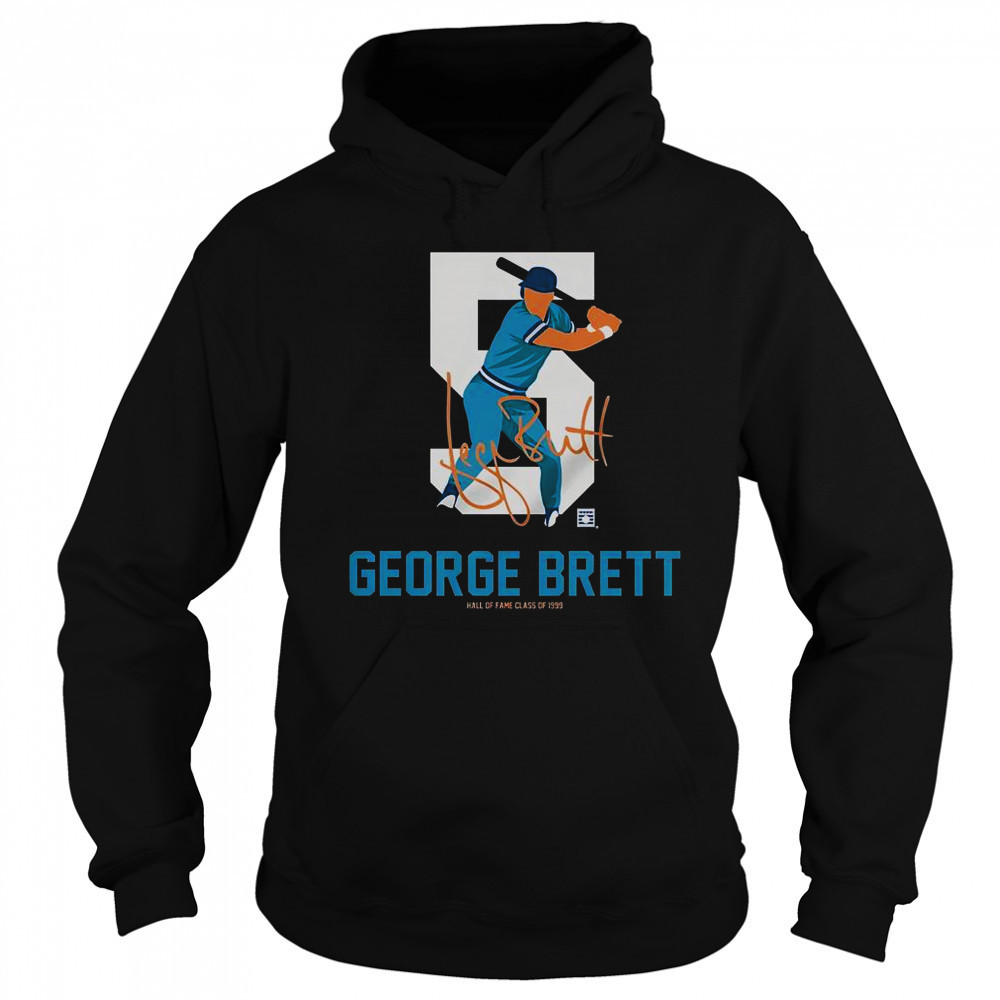 Teambrown George Brett Baseball Hall Of Fame Member Signature T-Shirt Hoodie