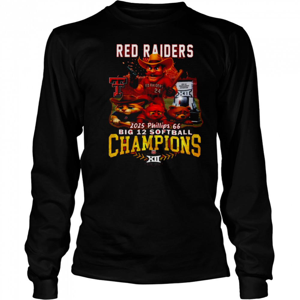 Texas Tech Red Raiders 2025 Big 12 Softball Champions Phillips 66 shirt Long Sleeved