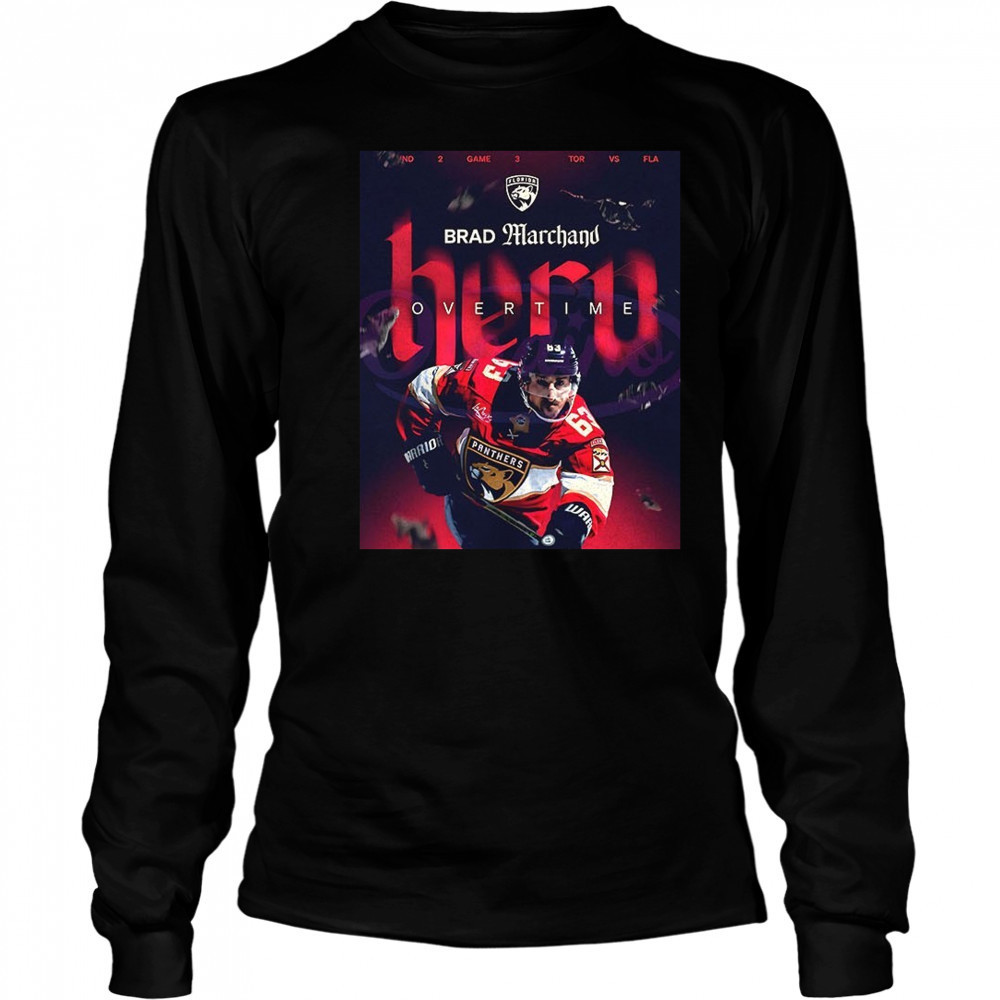 There goes our herooo Brad Marchand Florida Panther shirt Long Sleeved