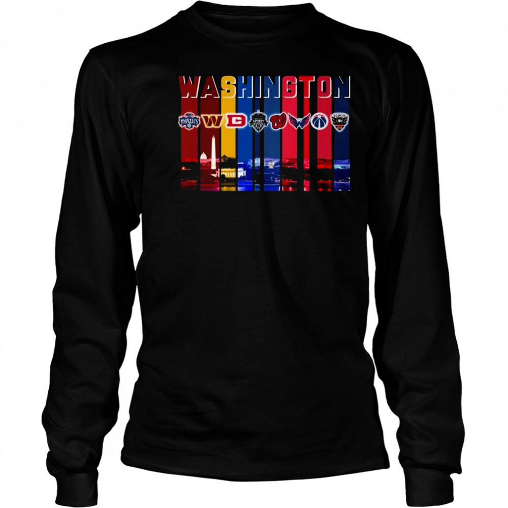 Washington Commanders Capitals Washington Mystics Nationals Sport City Shirt Long Sleeved