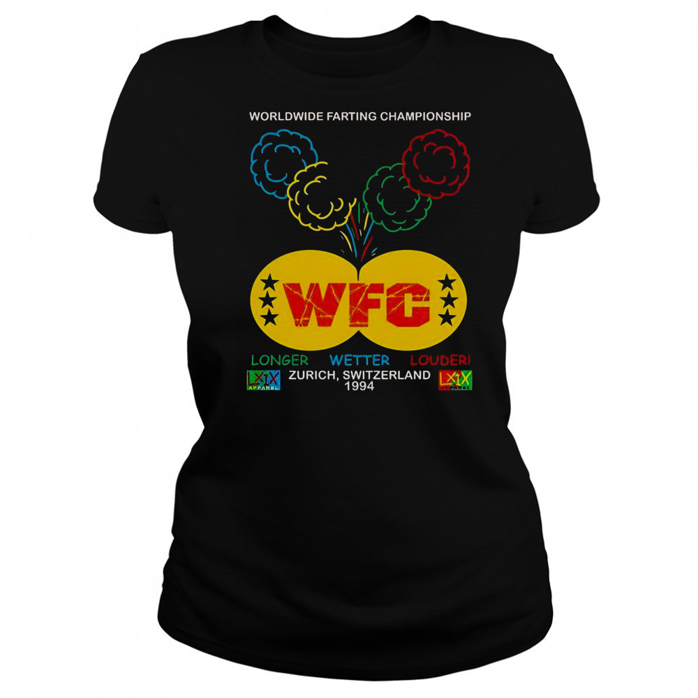 WFC Worldwide Farting Championship Zurich Switzerland Brian Robert Jones 1994 T-Shirt Women's T-shirt