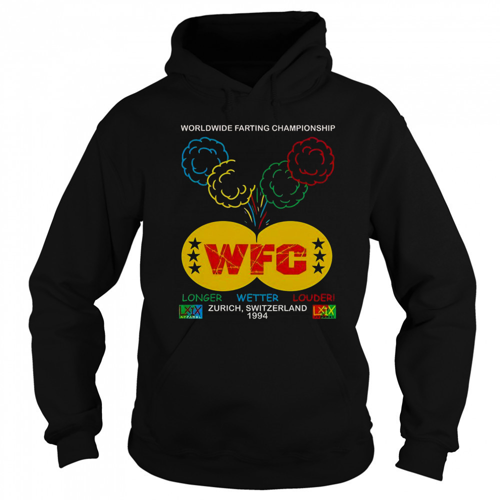 WFC Worldwide Farting Championship Zurich Switzerland Brian Robert Jones 1994 T-Shirt Hoodie