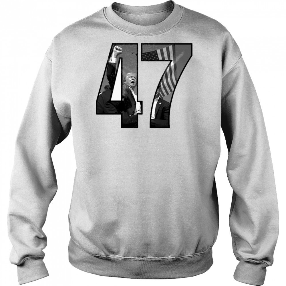 Charlie Kirk Trump 47 Fighting T-shirt Sweatshirt