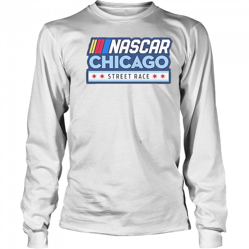Chicago Street Race Nascar Chicago Logo T-Shirt Long Sleeved