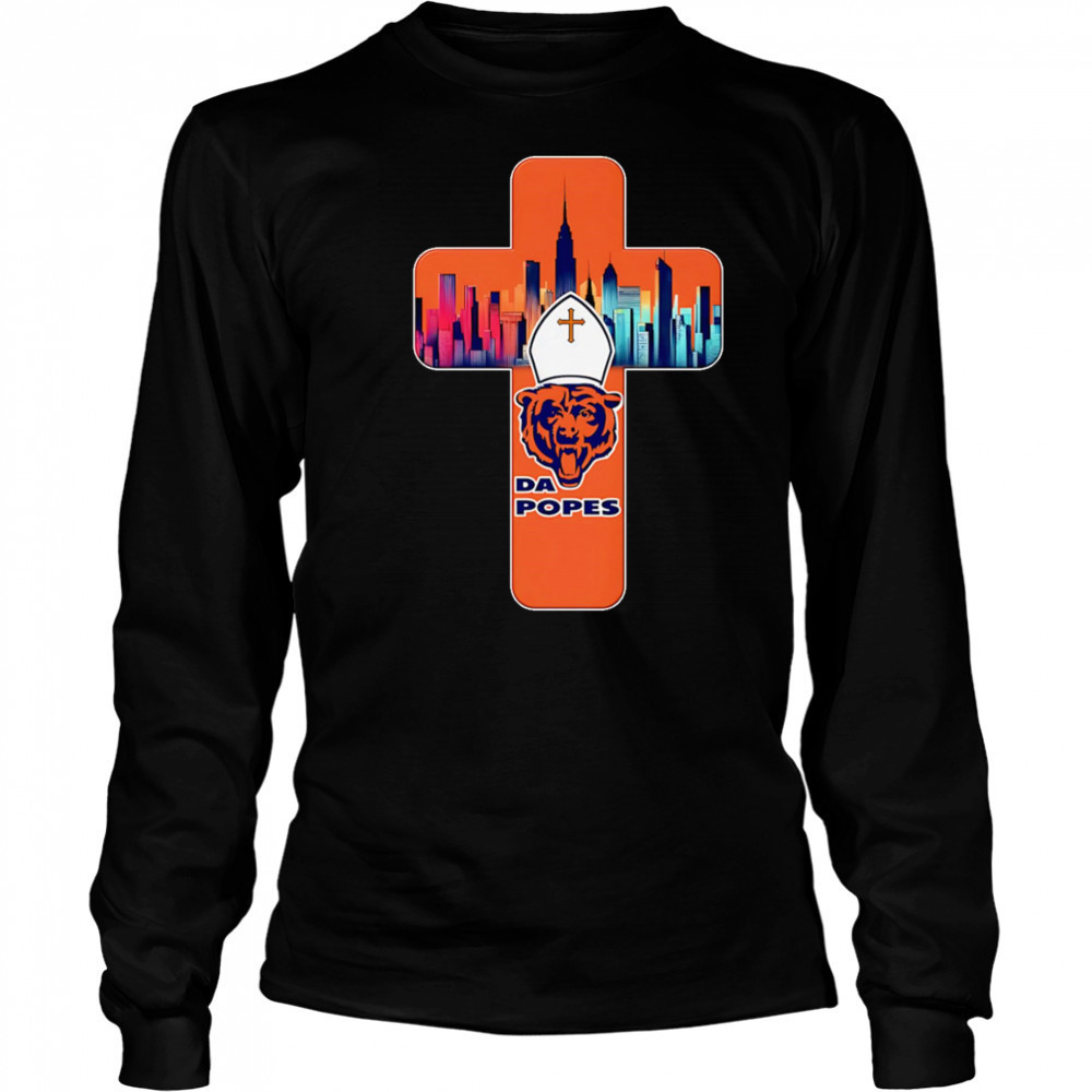 Da Popes Chicago Bears skyline shirt Long Sleeved