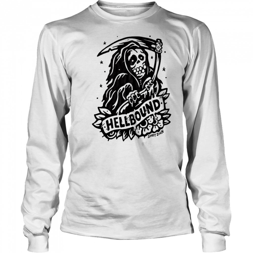 Hellbound Grim Reaper Sindy Sinn T-shirt Long Sleeved