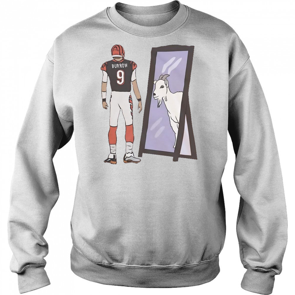 Joe Burrow Mirror Goat Cincinnati Football T-Shirt Sweatshirt
