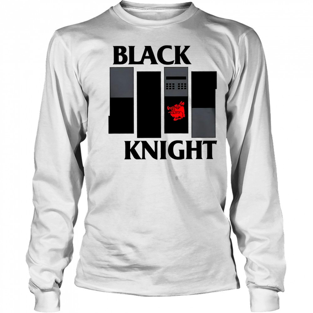 Monty Python and the Holy Grail and the punk rock band black flag black knight band shirt Long Sleeved