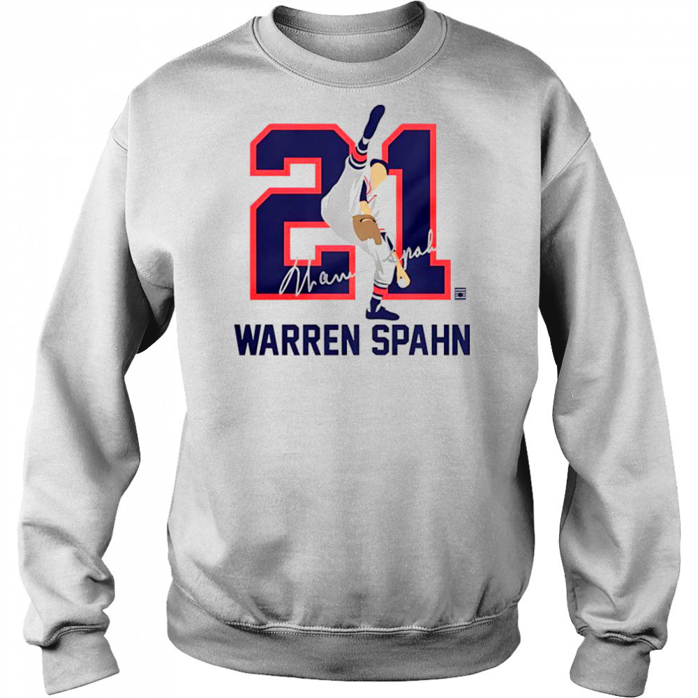 Teambrown Warren Spahn Baseball Hall Of Fame Member Signature T-Shirt Sweatshirt