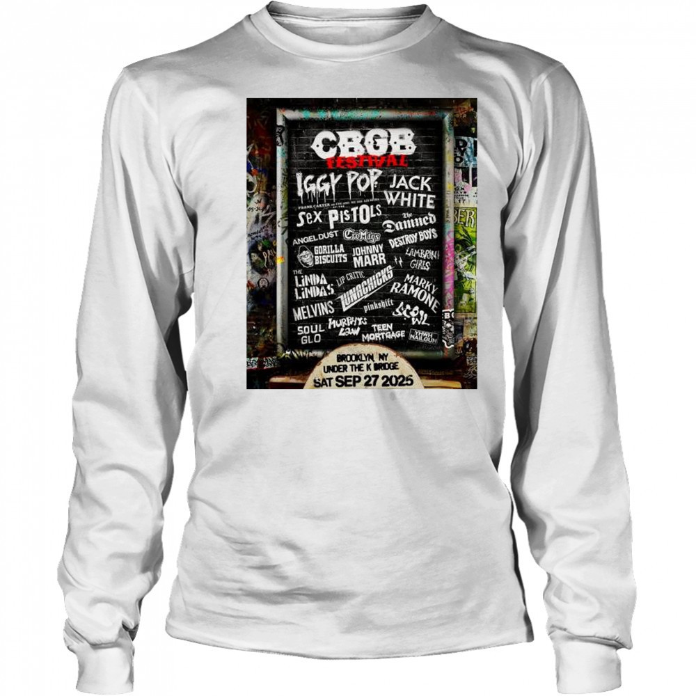 23 Punk CBGB Festival in Brooklyn NY Under The K Bridge Saturday September 27 2025 t-shirt Long Sleeved