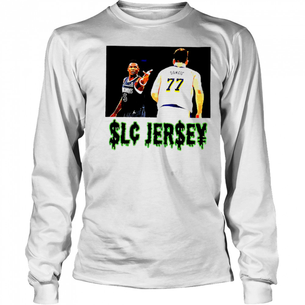 Ae Celly Anthony Edwards Gestures Towards Luka shirt Long Sleeved