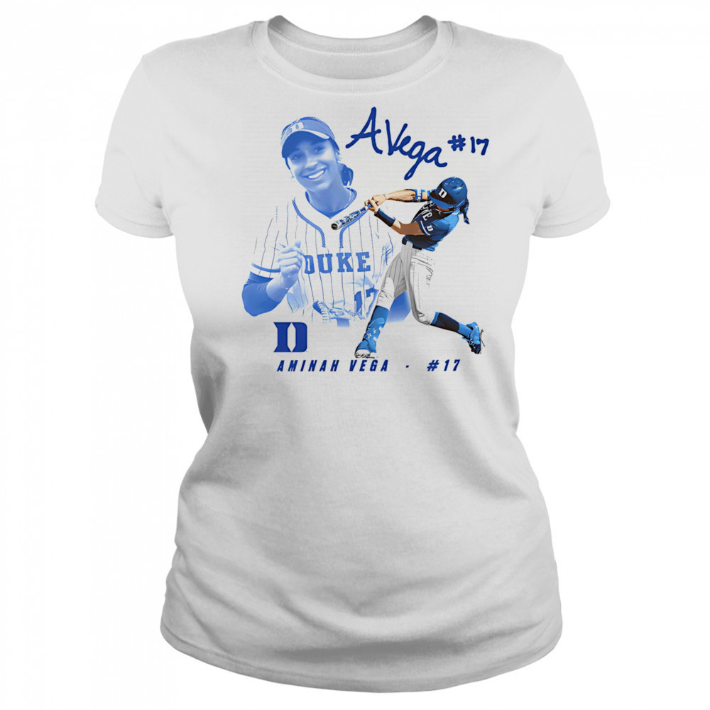 Aminah Vega Duke baseball portrait shirt Women's T-shirt