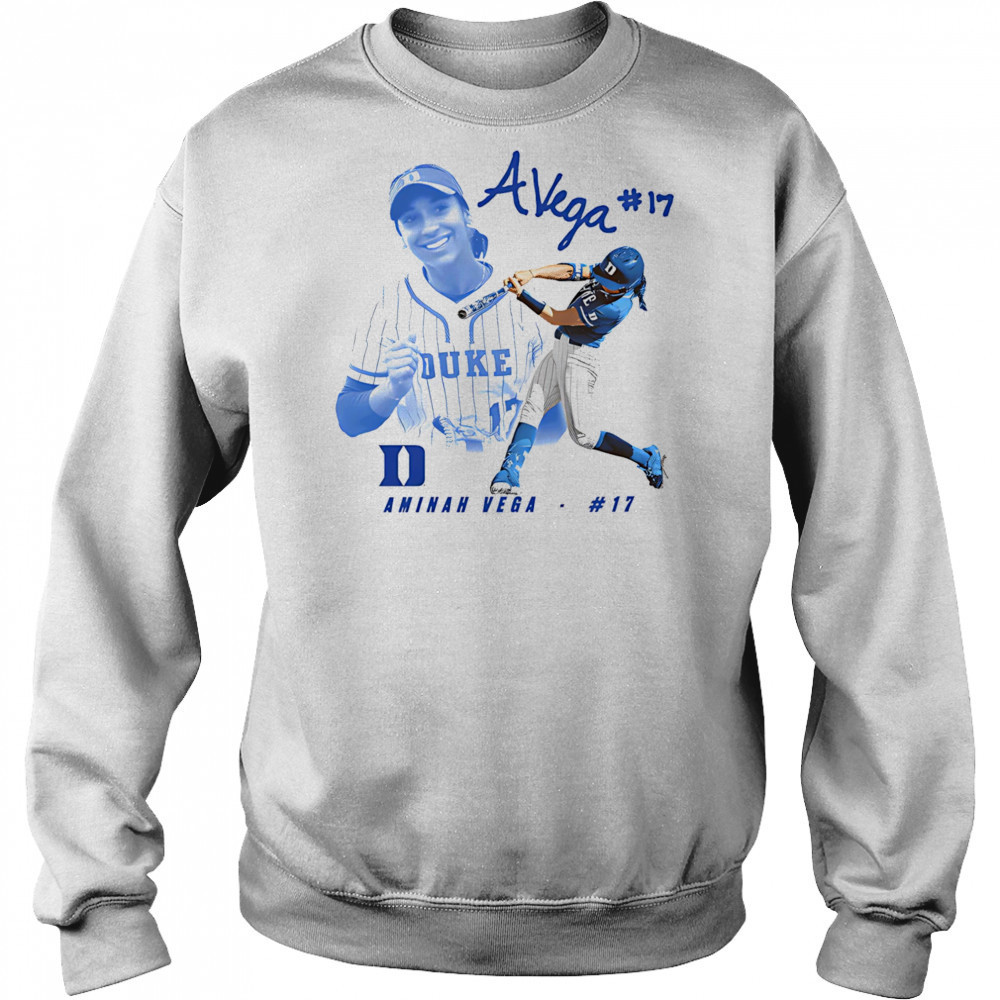 Aminah Vega Duke baseball portrait shirt Sweatshirt