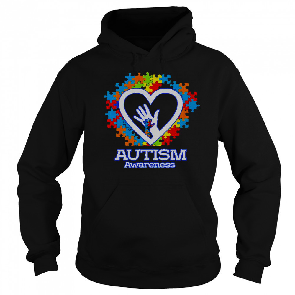 Autism Awareness Hands Puzzle Heart T-Shirt Hoodie