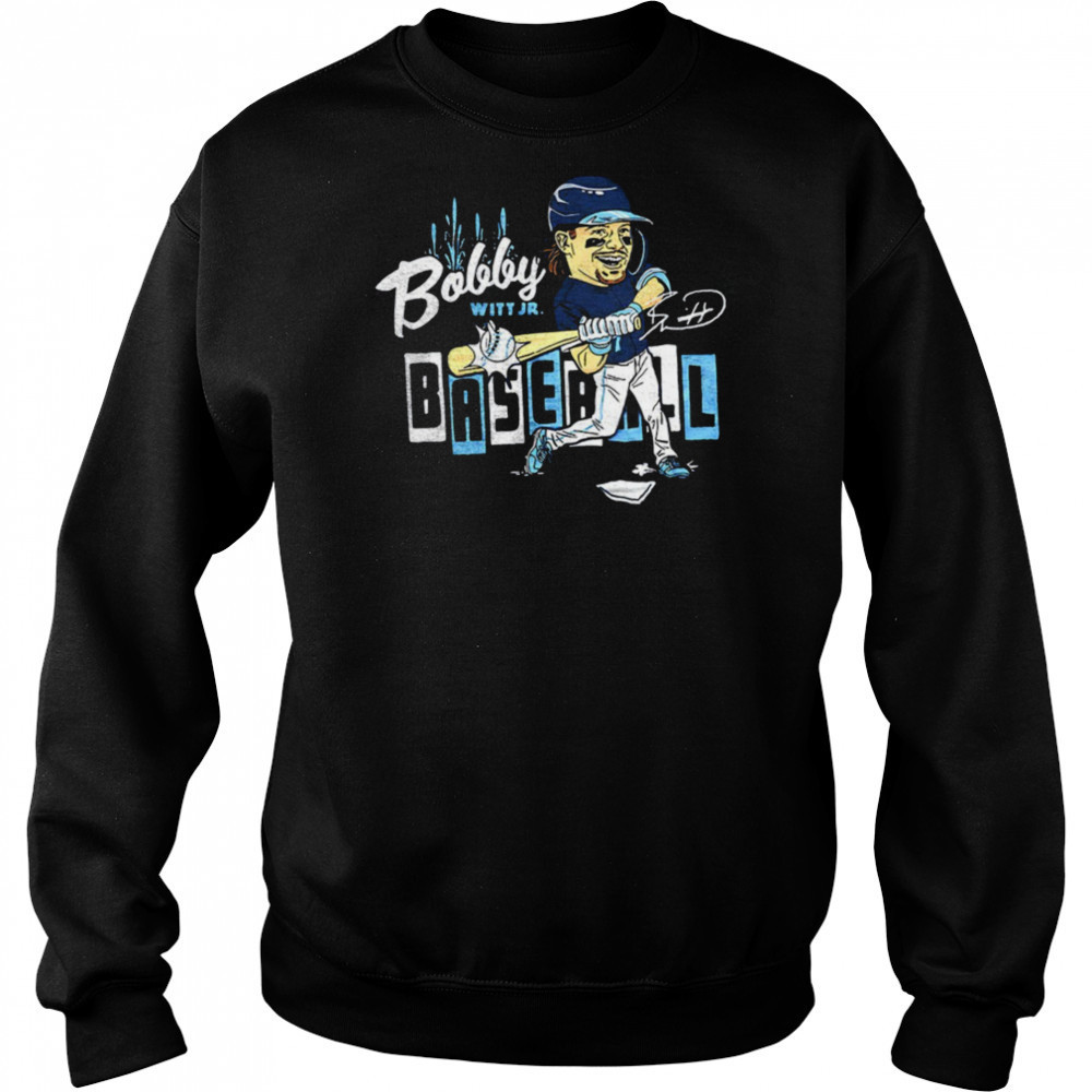 Bobby Witt Jr. #7 Kansas City Royals baseball caricature shirt Sweatshirt