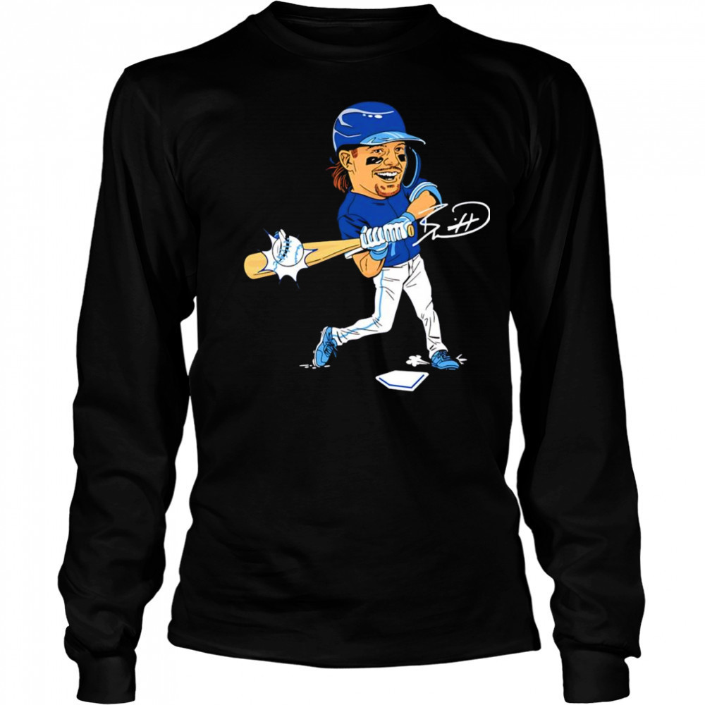 Bobby Witt Jr baseball caricature shirt Long Sleeved