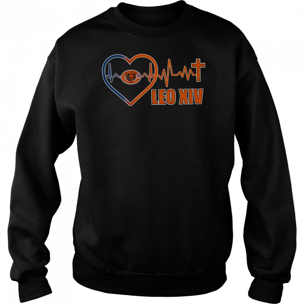 Chicago Bears Pope LEO XIV Heartbeat T-Shirt Sweatshirt