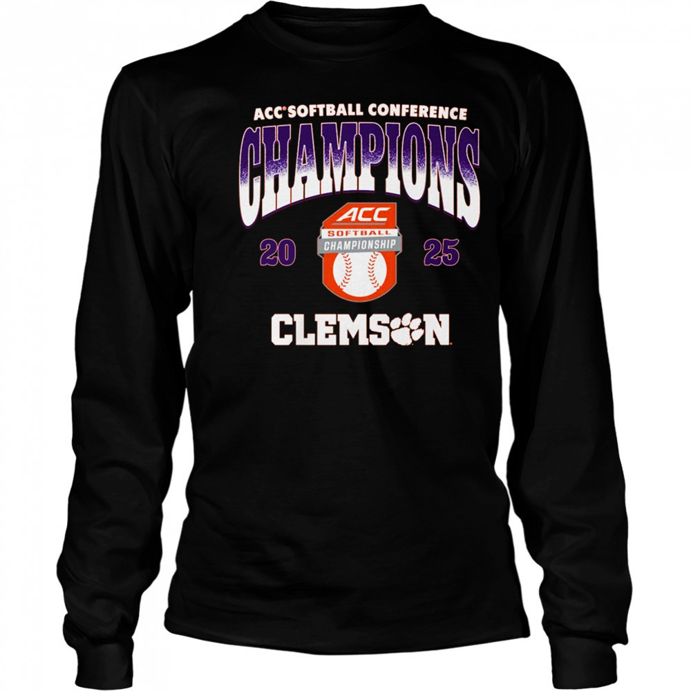 Clemson Tigers ACC Softball Conference Tournament Champions Retro 2025 t-shirt Long Sleeved