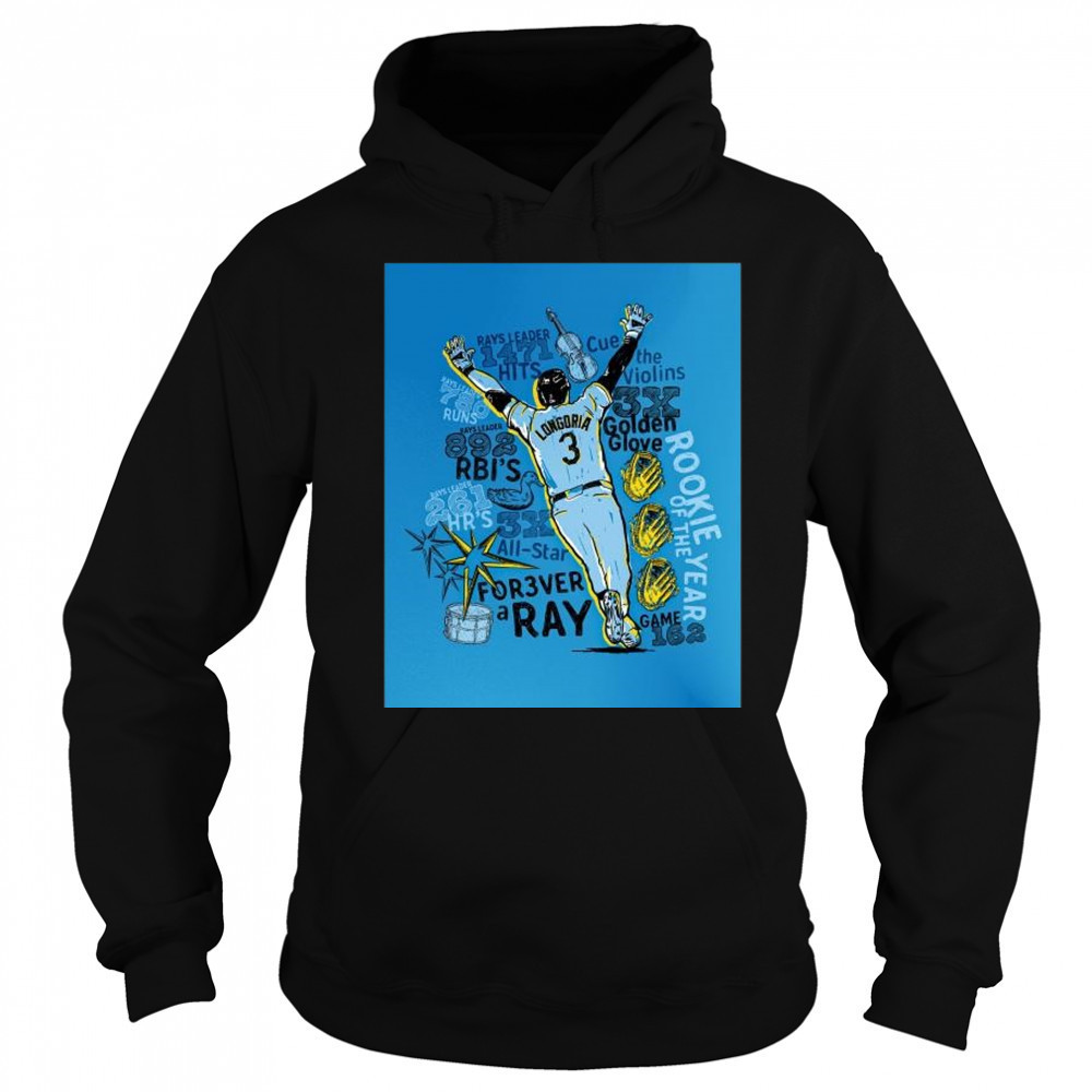 Evan Longoria returns on June 7 to officially retire as a Tampa Bay Ray-Rays Leader 1471 Hits t-shirt Hoodie