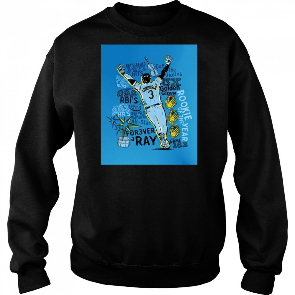 Evan Longoria returns on June 7 to officially retire as a Tampa Bay Ray-Rays Leader 1471 Hits t-shirt Sweatshirt