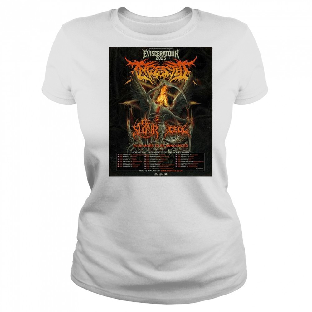Eviscerator 2025 Plus More To Be Announced Across The United States Of America And Canada t-shirt Women's T-shirt