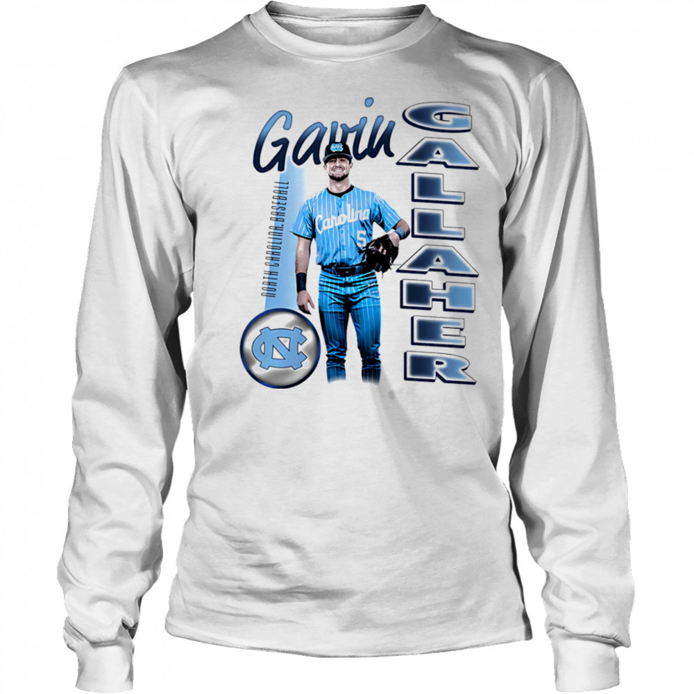 Gavin Gallaher North Carolina baseball retro shirt Long Sleeved
