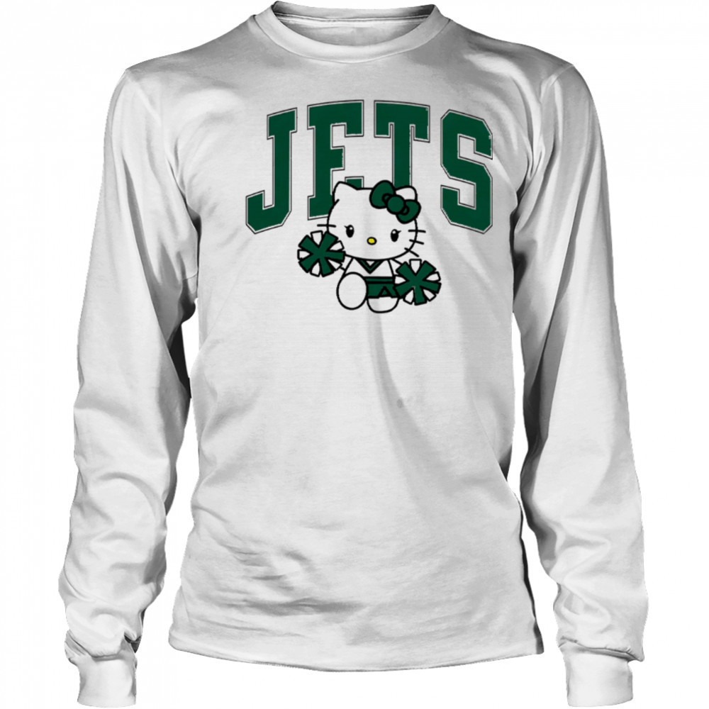 Hello Kitty Cheerleader New York Jets Football shirt Long Sleeved