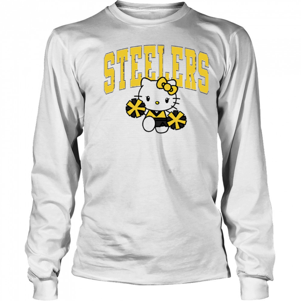 Hello Kitty Cheerleader Pittsburgh Steelers Footballs shirt Long Sleeved