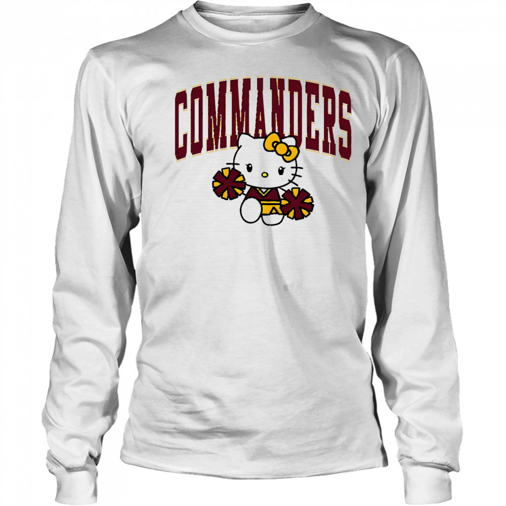 Hello Kitty Cheerleader Washington Commanders shirt Long Sleeved