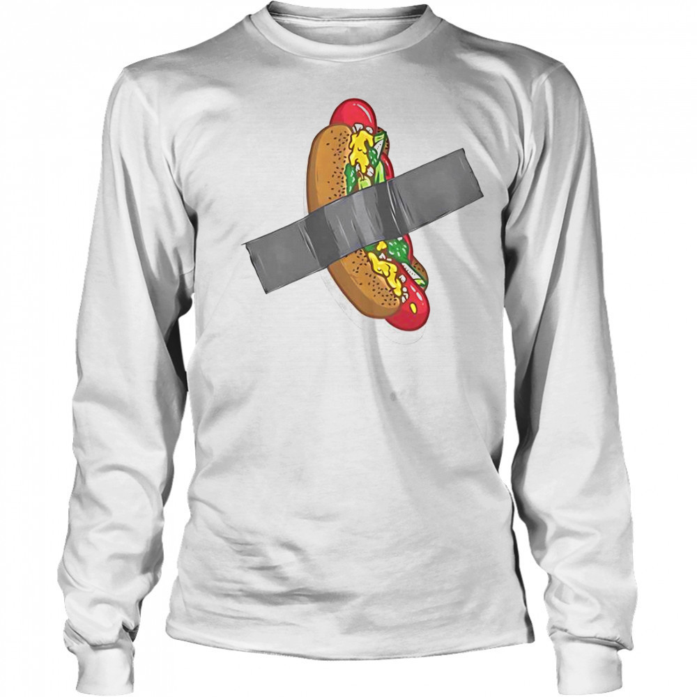 Hot dog Chicago Tape T-Shirt Long Sleeved
