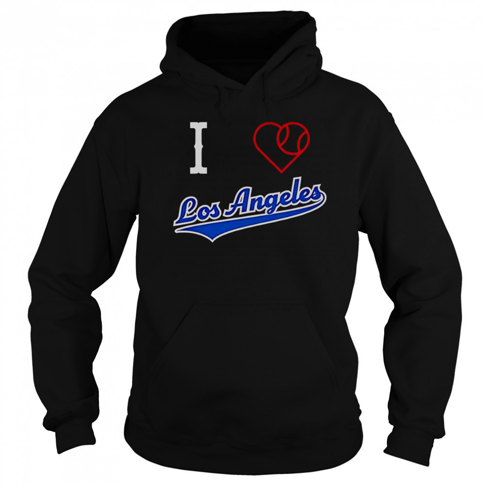 I Love Los Angeles Baseball T-Shirt Hoodie