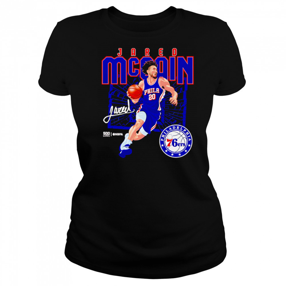 Jared McCain Philadelphia 76ers Shattered shirt Women's T-shirt