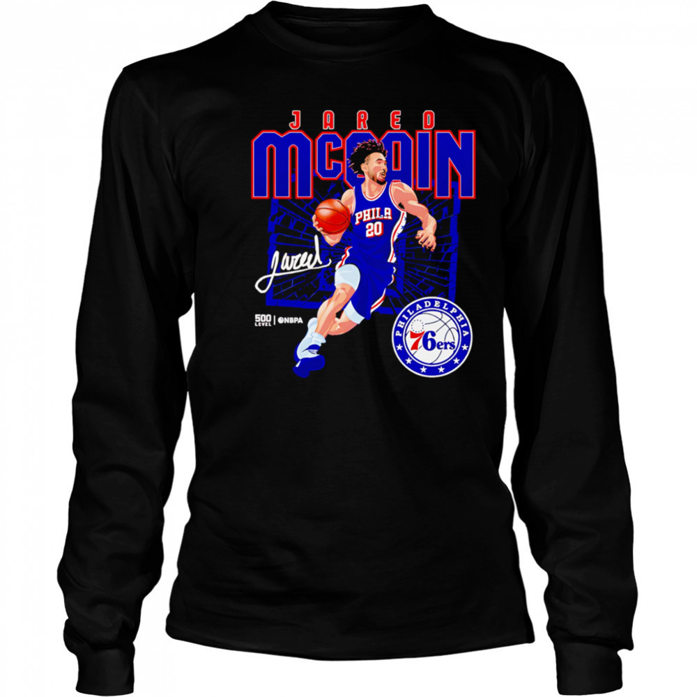 Jared McCain Philadelphia 76ers Shattered shirt Long Sleeved
