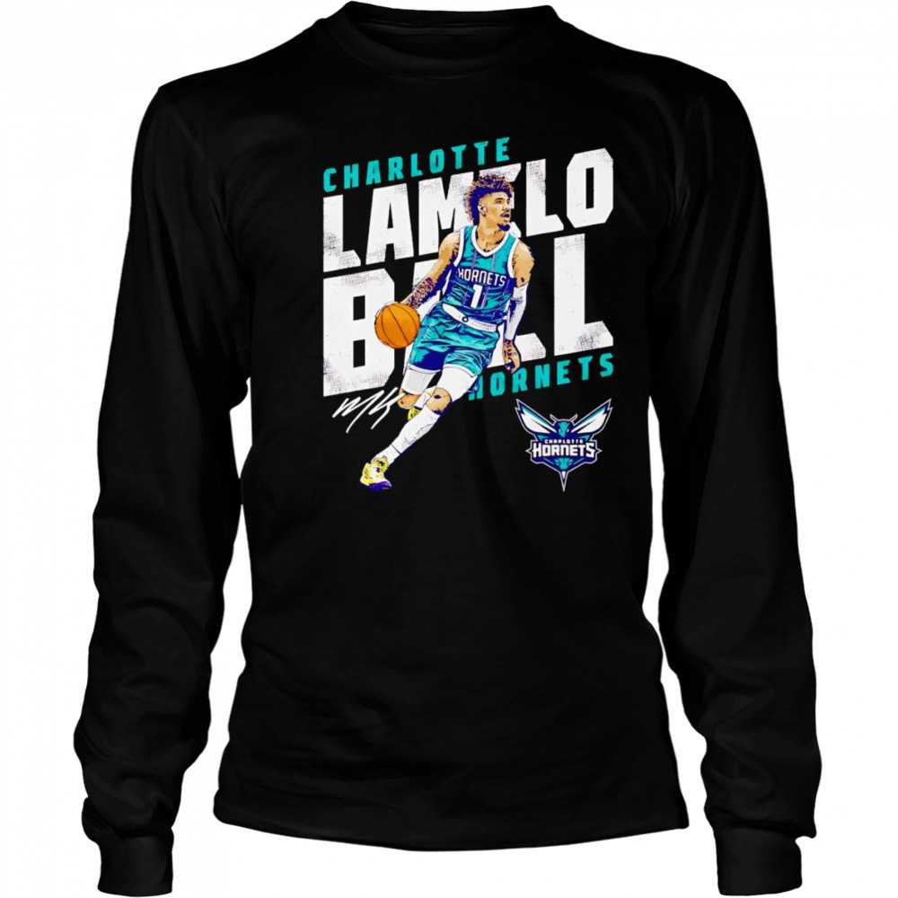 LaMelo Ball Charlotte Hornets Slant shirt Long Sleeved