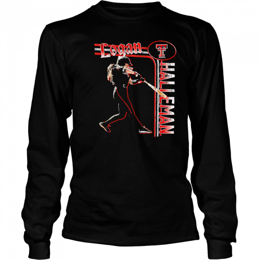 Logan Halleman Texas Tech retro shirt Long Sleeved