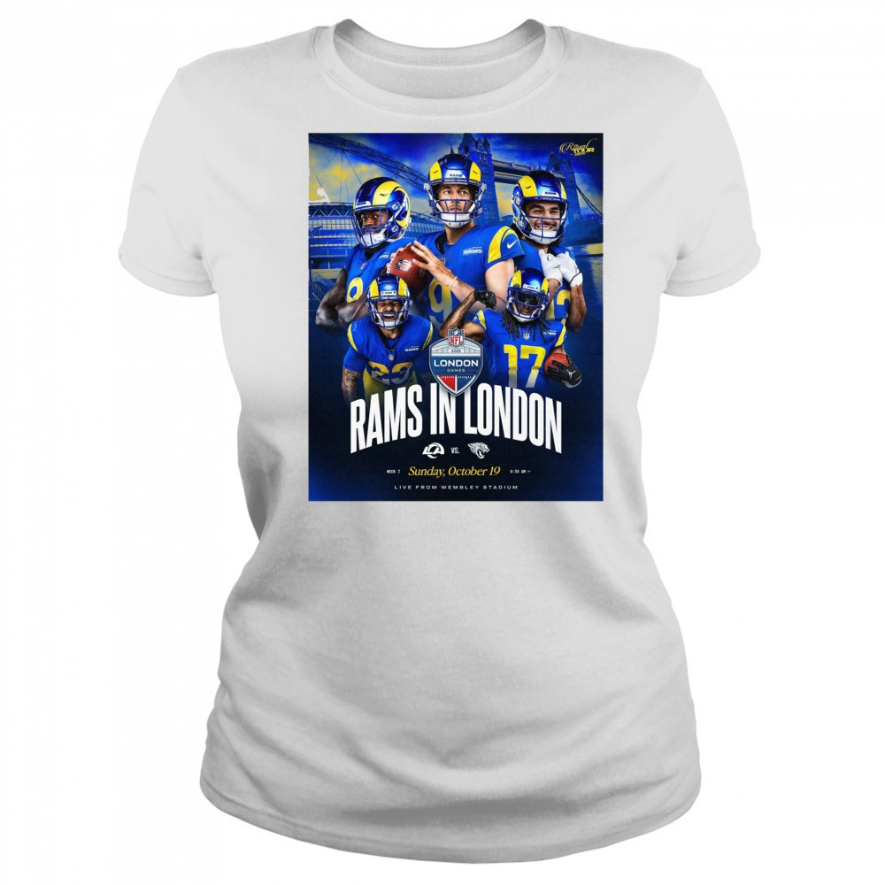 Los Angeles Rams Vs Jacksonville Jaguars In London Week 7 Sunday October 19 2025 Poster t-shirt Women's T-shirt