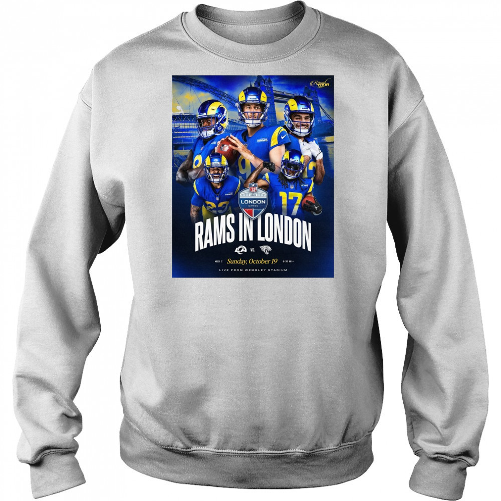 Los Angeles Rams Vs Jacksonville Jaguars In London Week 7 Sunday October 19 2025 Poster t-shirt Sweatshirt