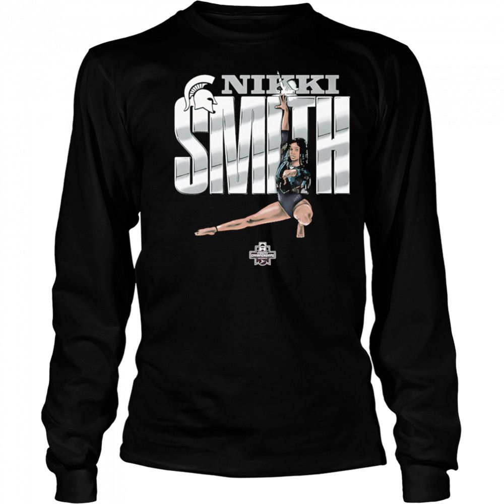 Nikki Smith Michigan State gymnastics cartoon shirt Long Sleeved