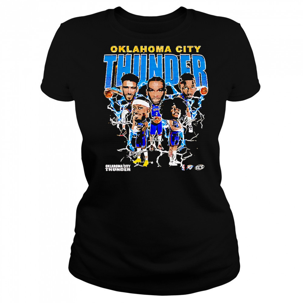 Oklahoma City Thunder team players bighead retro shirt Women's T-shirt