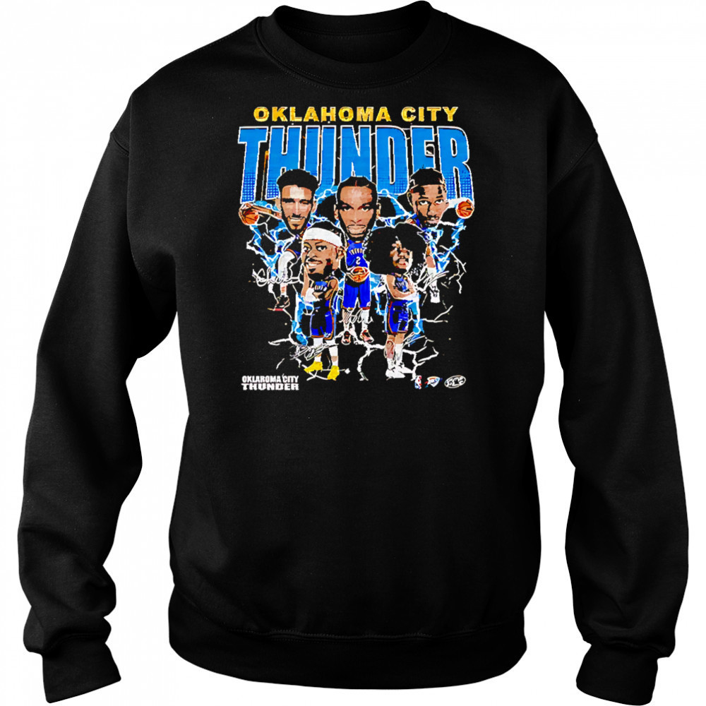 Oklahoma City Thunder team players bighead retro shirt Sweatshirt