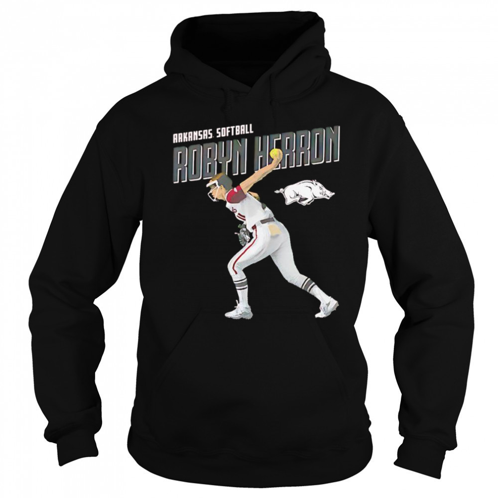 Robyn Herron Arkansas softball cartoon shirt Hoodie
