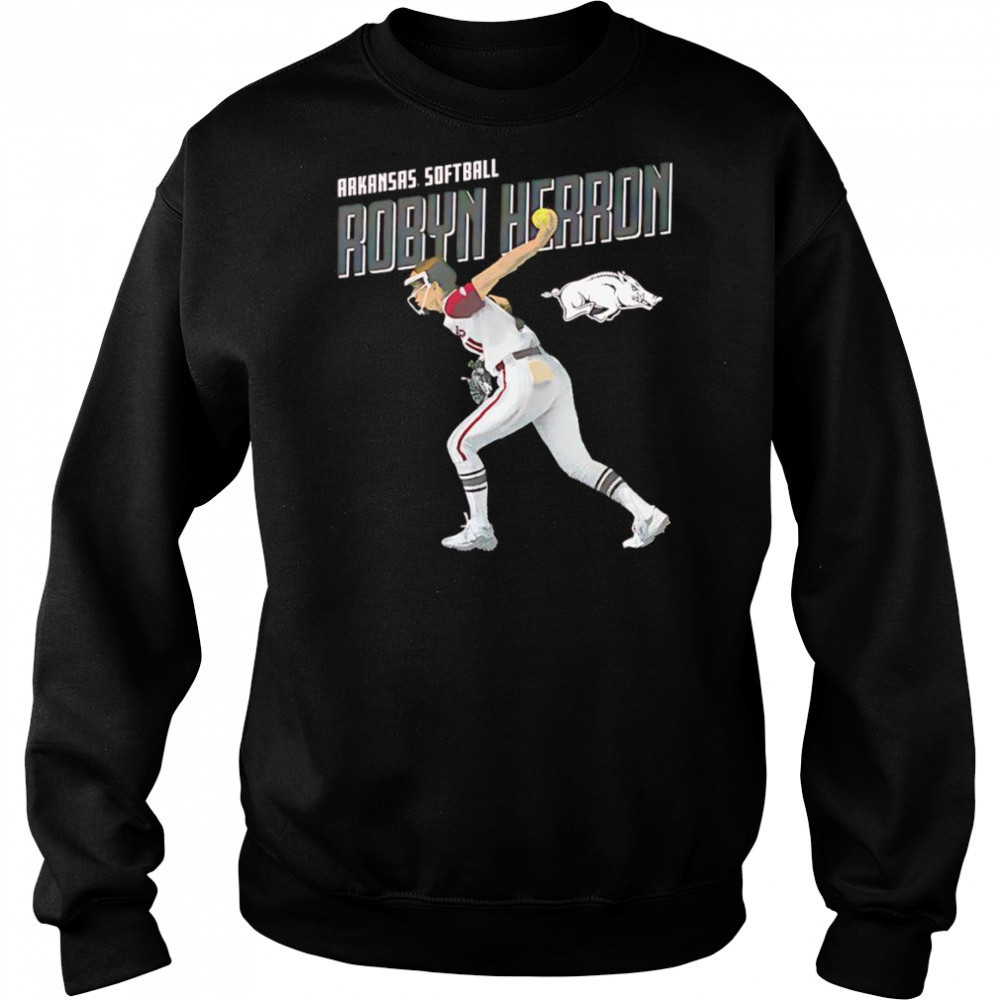 Robyn Herron Arkansas softball cartoon shirt Sweatshirt