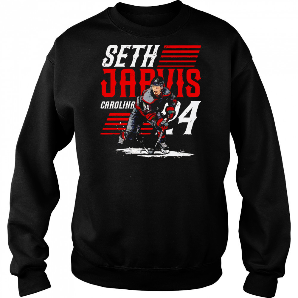 Seth Jarvis wearing the freddie 500 shirt Sweatshirt