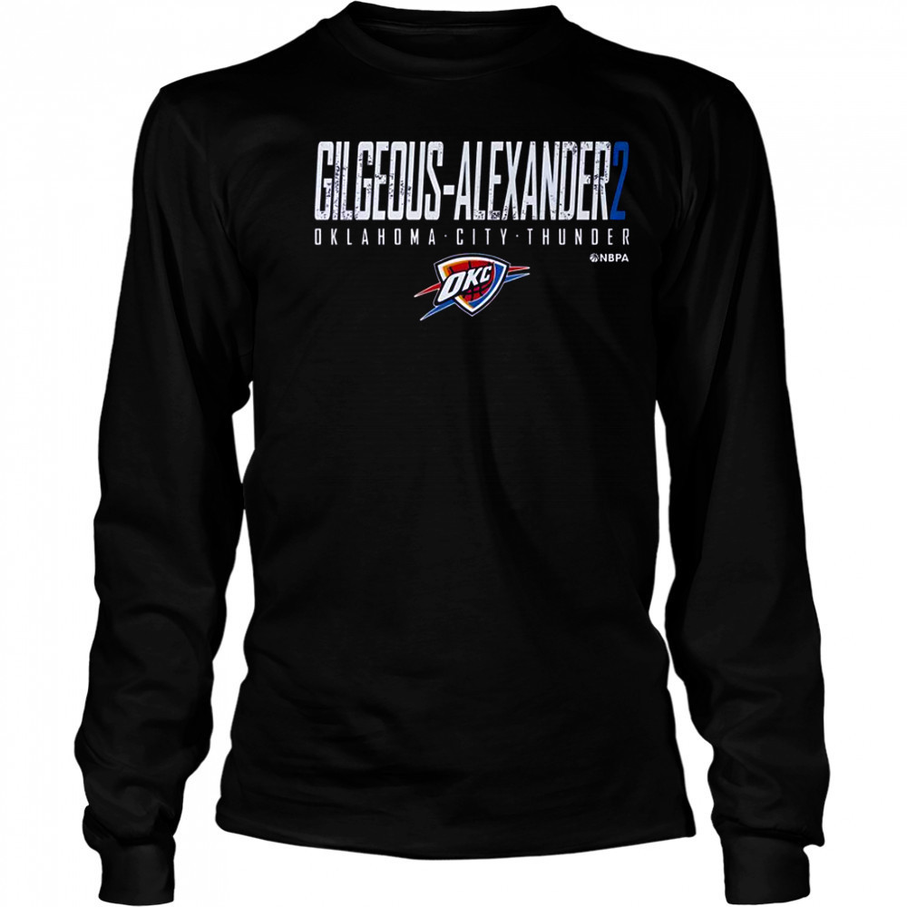 Shai Gilgeous Alexander Oklahoma City Thunder T-Shirt Long Sleeved