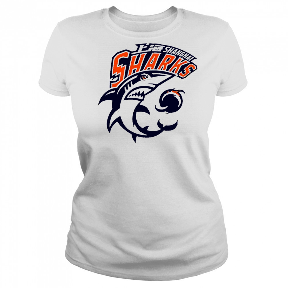 Shanghai Sharks logo basketball sports shirt Women's T-shirt