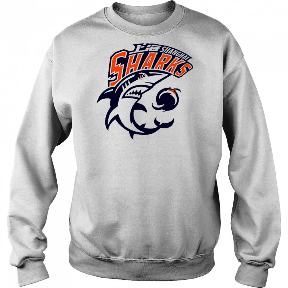 Shanghai Sharks logo basketball sports shirt Sweatshirt