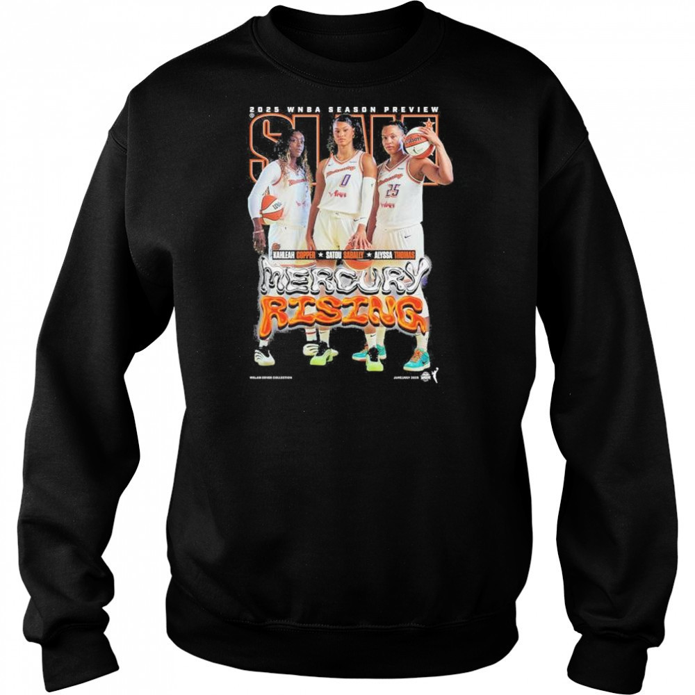 SLAM 256 Phoenix Mercury 2025 WNBA Season Preview Kahleah Copper, Satou Sabally, Alyssa Thomas t-shirt Sweatshirt