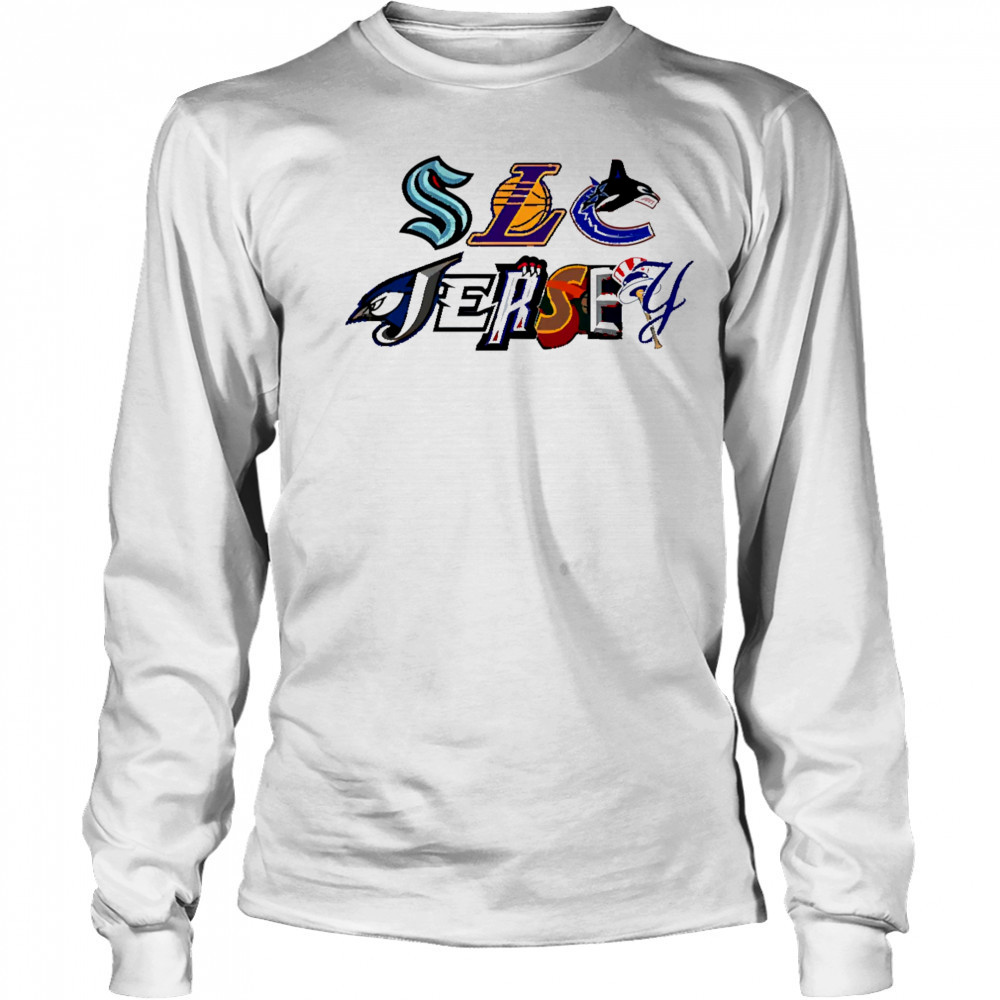 Slc Jersey logo teams NBA shirt Long Sleeved