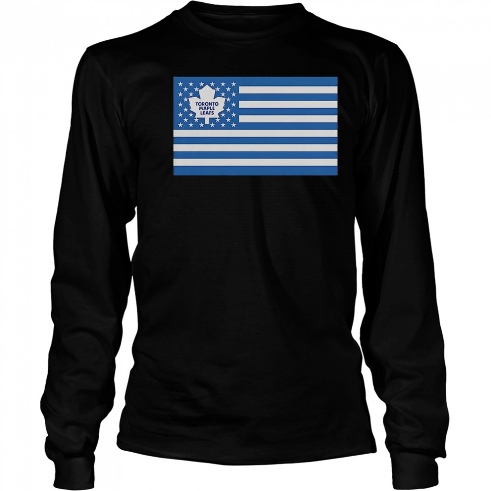 Toronto Maple Leafs American Flag T-Shirt Long Sleeved